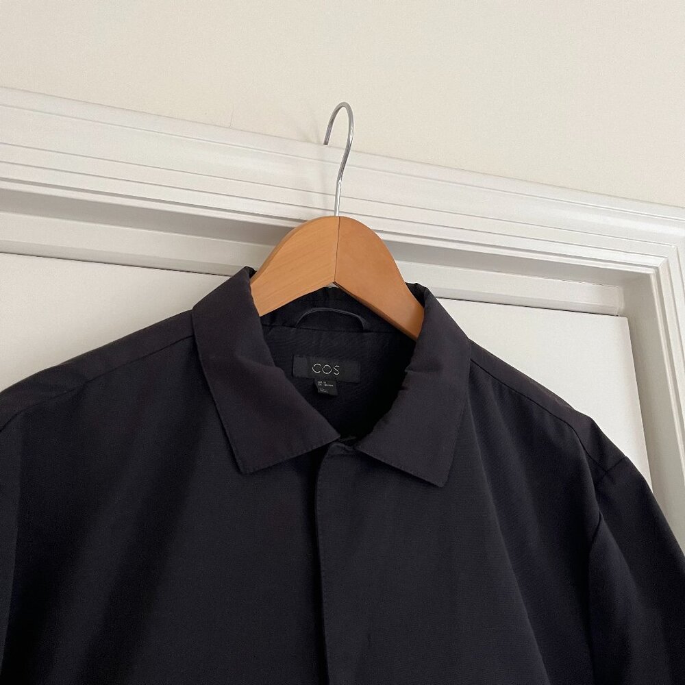 COS Snap Coach Overshirt Jacket Overshirt Black Technical Men's 52 Large